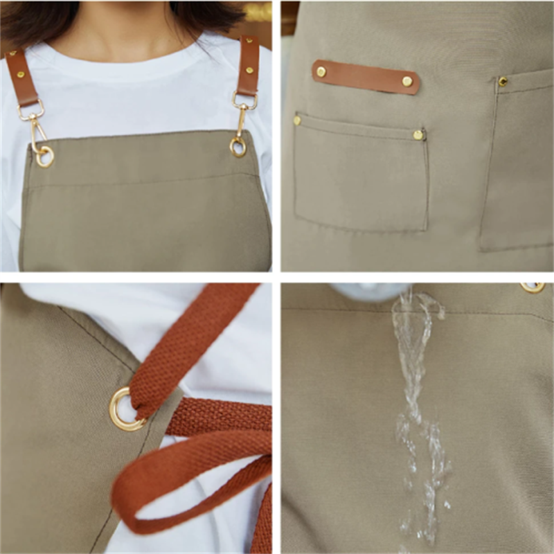 Waterproof Apron Kitchen Apron Women Bartender Uniform Apron