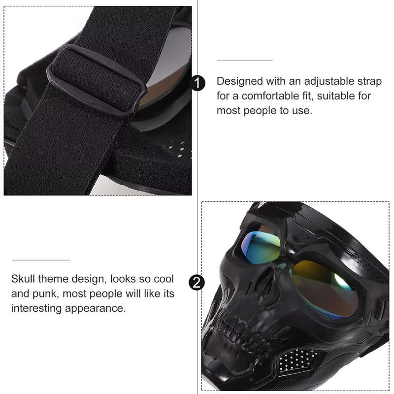 Skull Mask Tactical Full Face Protection Outdoor Cycling Windproof Goggles