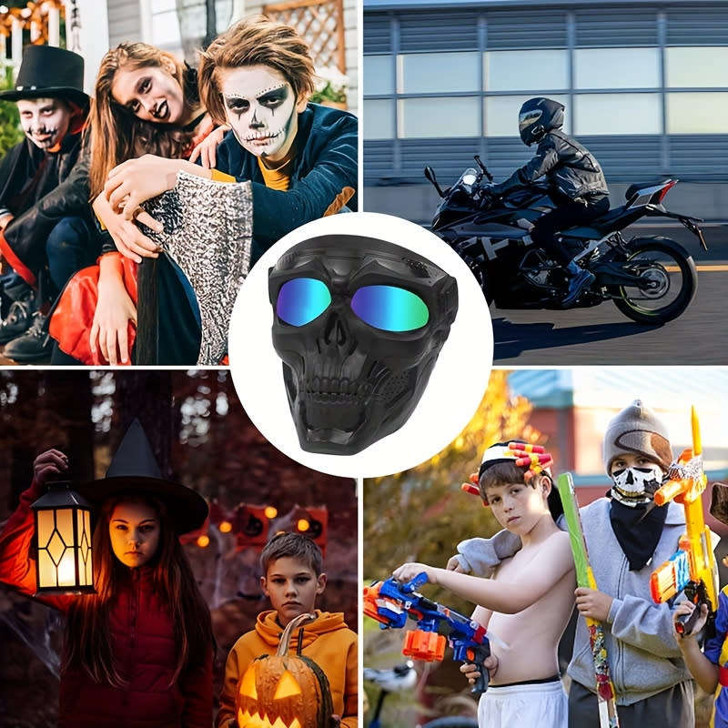 Skull Mask Tactical Full Face Protection Outdoor Cycling Windproof Goggles