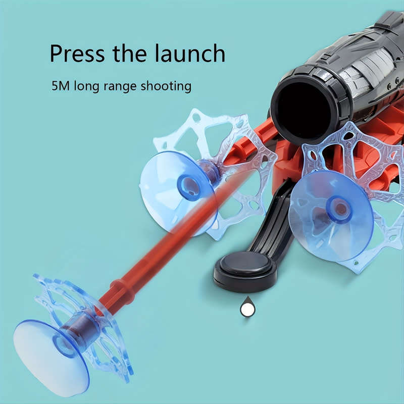 Spider Launcher Rotating Spray Watch Sticky On Wall Soft Bullet Gun Wrist Toy