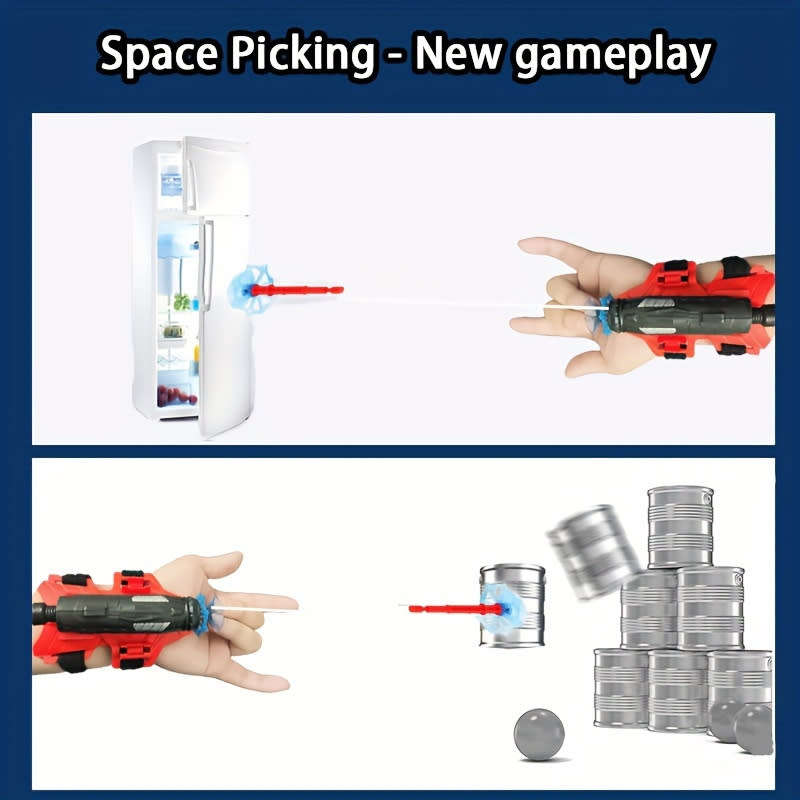 Spider Launcher Rotating Spray Watch Sticky On Wall Soft Bullet Gun Wrist Toy