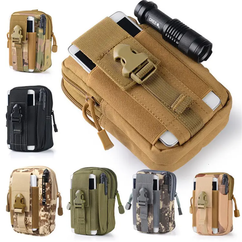 Men`s Military Tactical Belt Bag - Belt Bag Small Pocket Running Travel Camping Bag