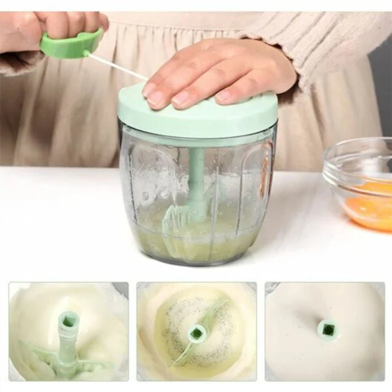 900ML Manual Food Chopper Garlic Chopper Smoothie Blender