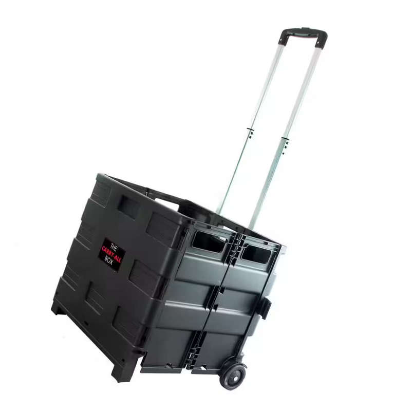 Heavy Duty Plastic Portable Folding Trolley Shopping Cart