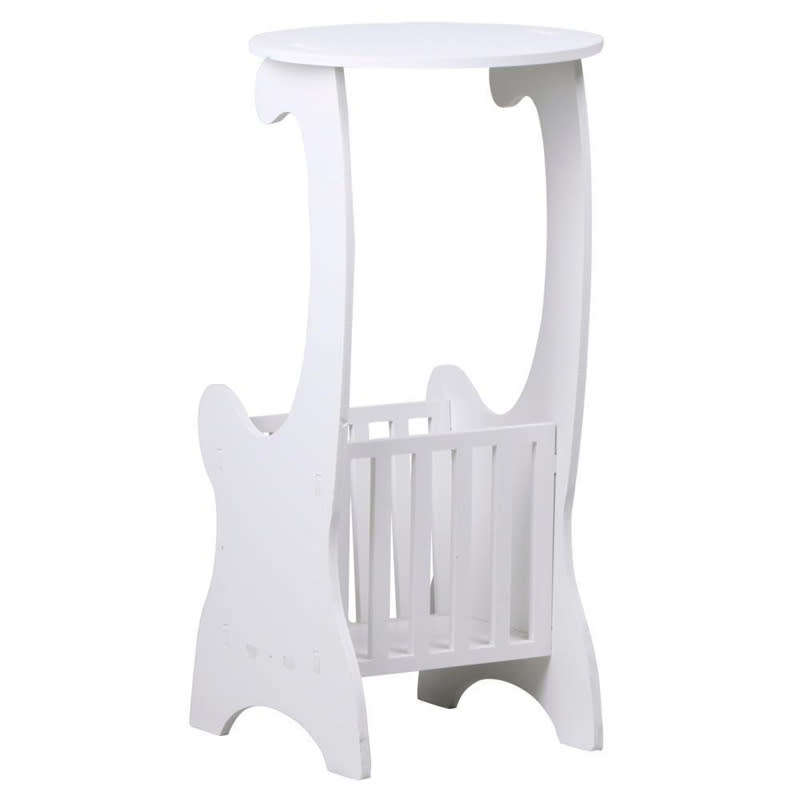 Modern Design Round Coffee Tea Table Side Table with Storage Shelves Living Room Furniture