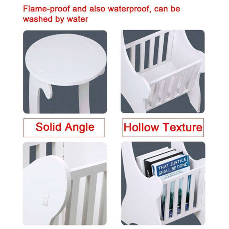 Modern Design Round Coffee Tea Table Side Table with Storage Shelves Living Room Furniture