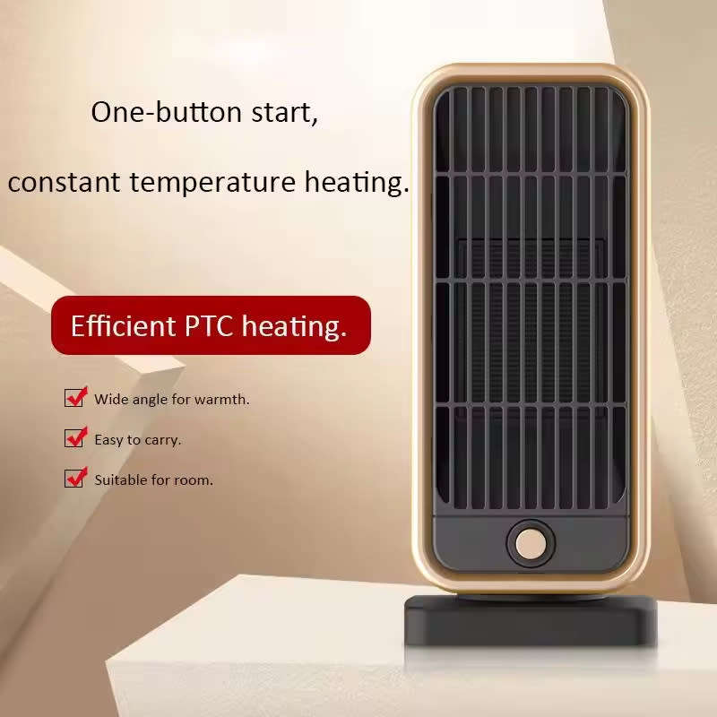 Portable Room Fan Heater 500W Plug-in Wall Heater Instant Electric