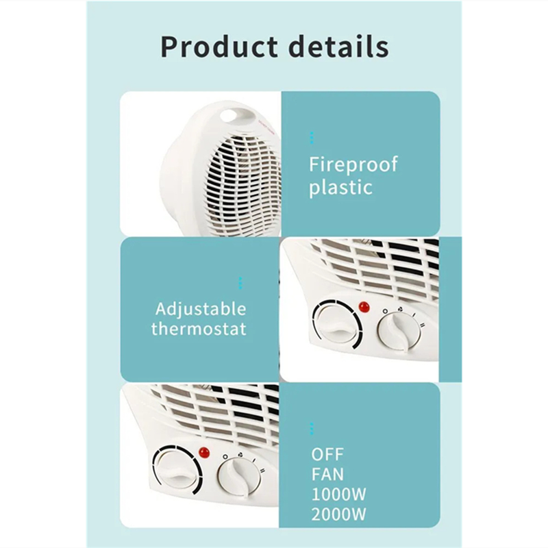 2 in 1 Electric Room Heater With A Fan With Automatic Temperature Control