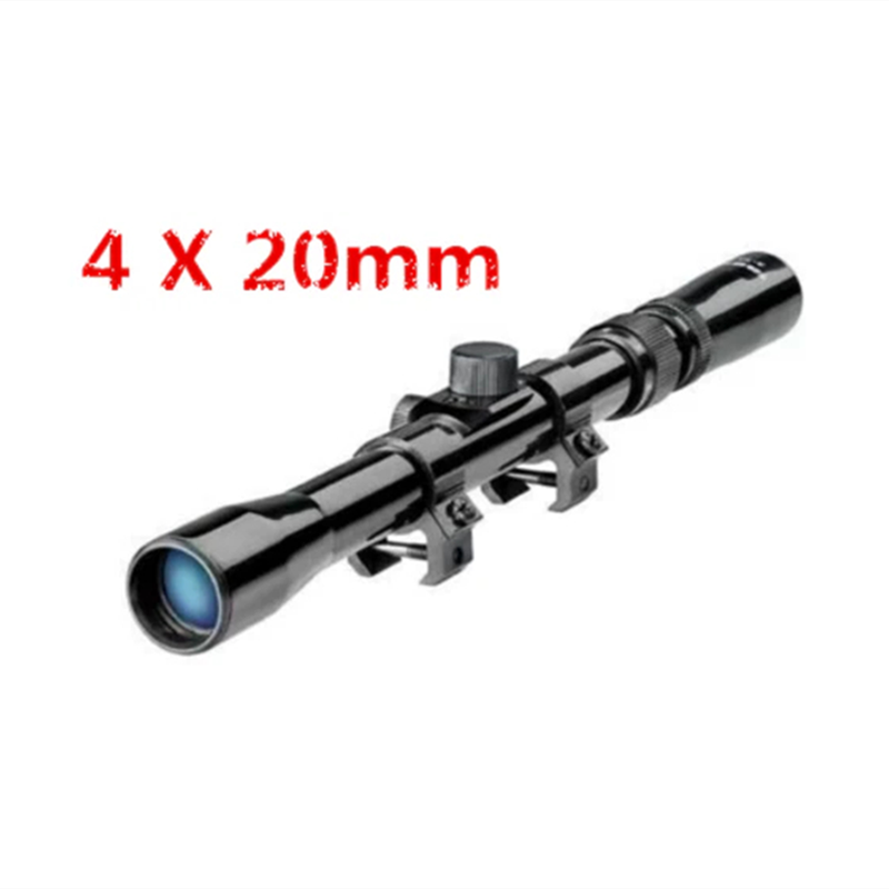 Scopes Rifle Scope 4 X 20mm for 22 Caliber Rifles and Airsoft Guns