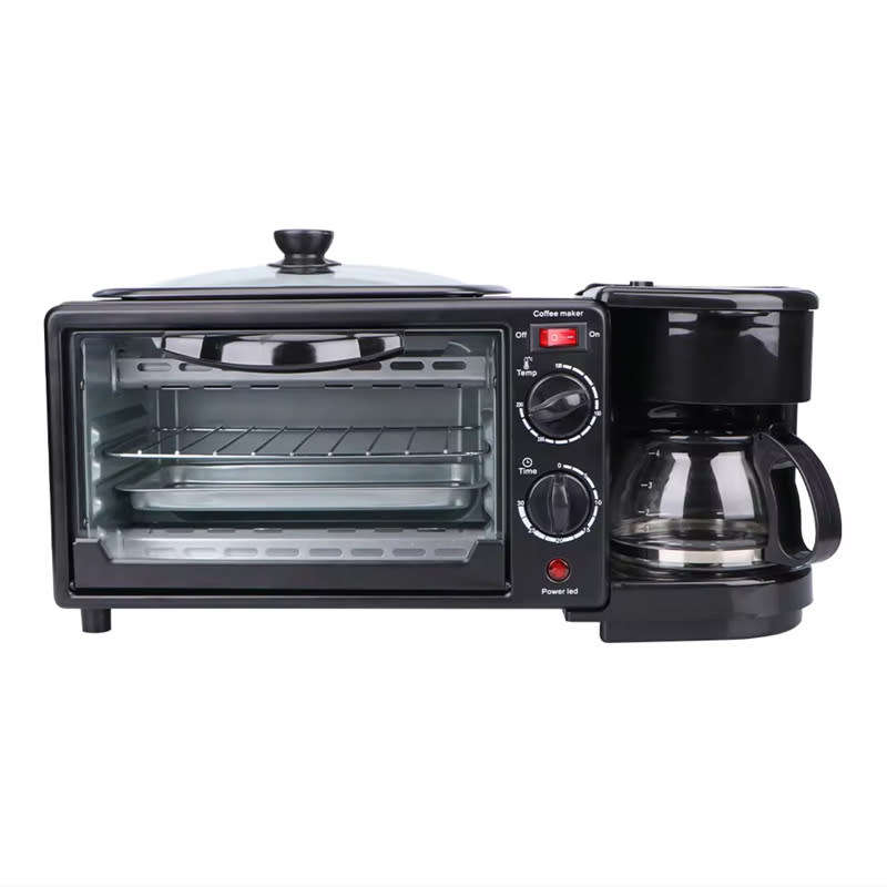 3 in 1 Multifunctional High Heating Electric Mini Oven with Coffee Maker Breakfast Maker Oven