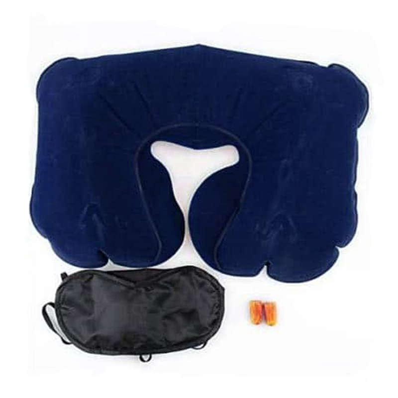 3 in 1 Travel Selection Comfort Neck Pillow Eye Mask Ear Plugs