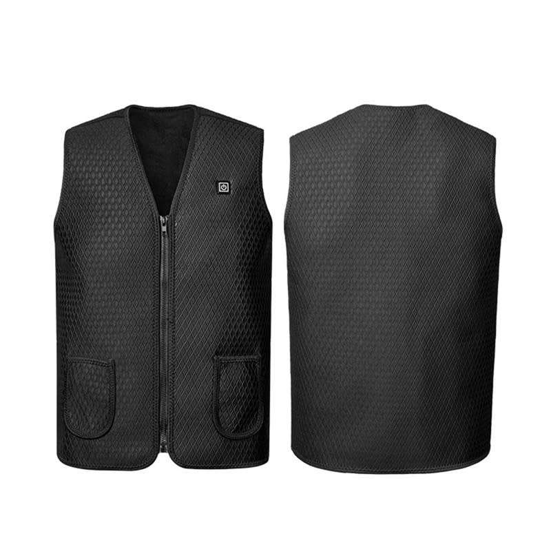 Electric Heated Vest Winter Warm Jacket USB Electric Heating 2XL