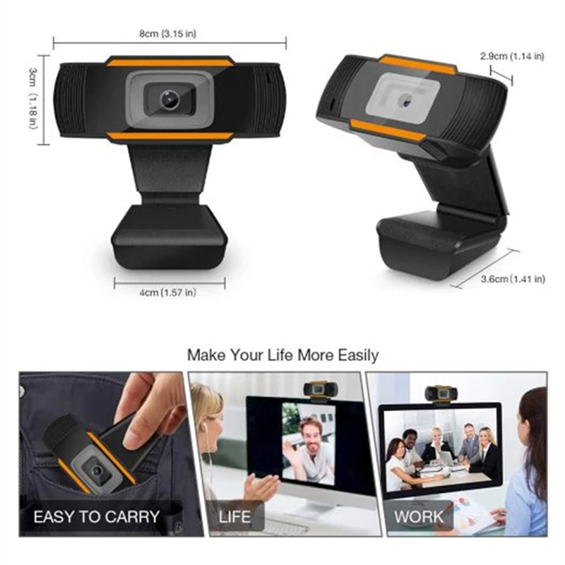 720P Webcam USB Plug Webcam for PC YouTube Skype