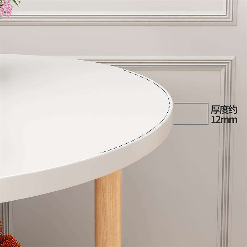 Balcony Living Room Corner Table Modern Simple Double-Layer Round Coffee Table 53cm x 50cm