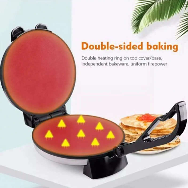 1800W Electric Pancake Maker Stainless Steel Double Sided Heating Pizza Maker