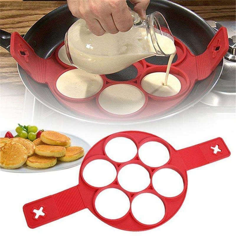 Nonstick Pancake Making Pan, Magic Pancake Mold Silicone Ring, Kitchen, Baking, Omelette