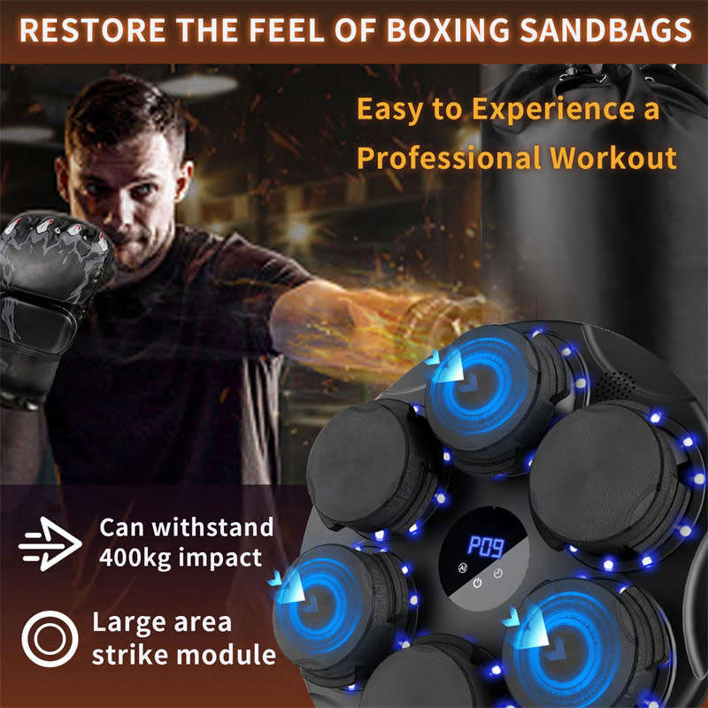 Adult Smart Electronic Music Boxing Mat Wall Mounted Smart Music Boxing Training Equipment