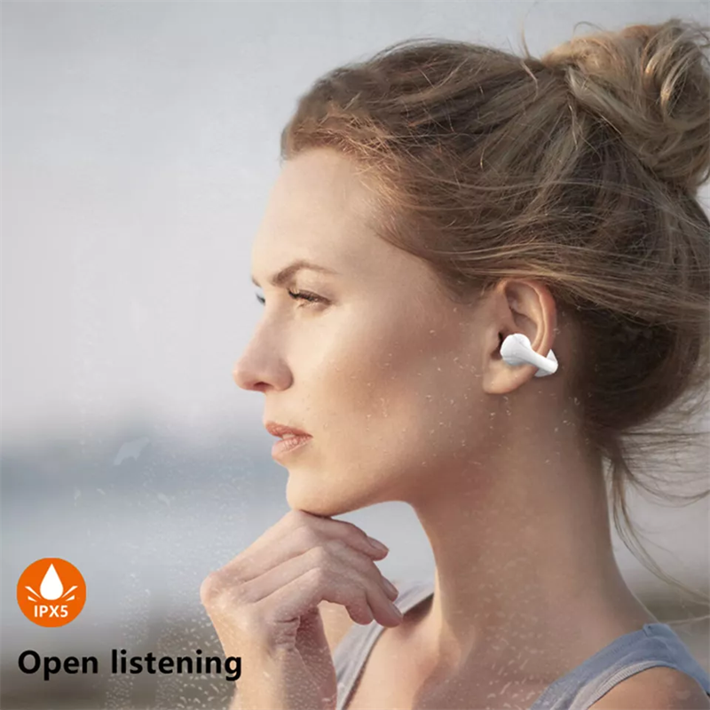 Bluetooth Digital Display Wireless Ear Clip Earphones Bone Conduction Earphones Sports Earphones