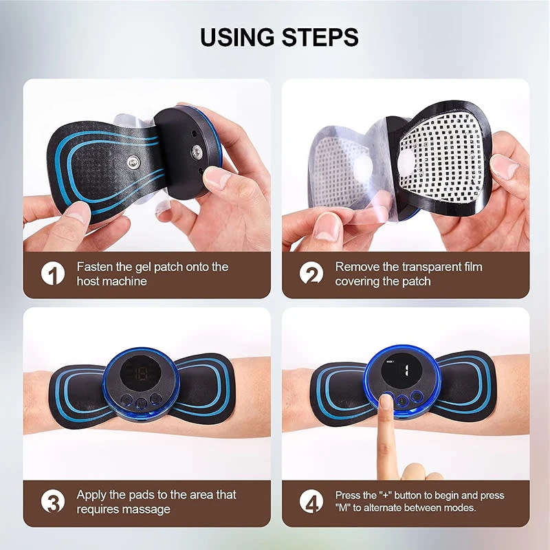 EMS Portable Shoulder and Neck Pulse Physiotherapy Instrument Mini Massage Patch