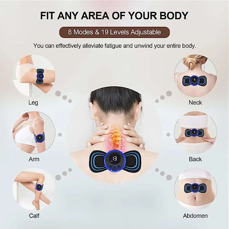 EMS Portable Shoulder and Neck Pulse Physiotherapy Instrument Mini Massage Patch