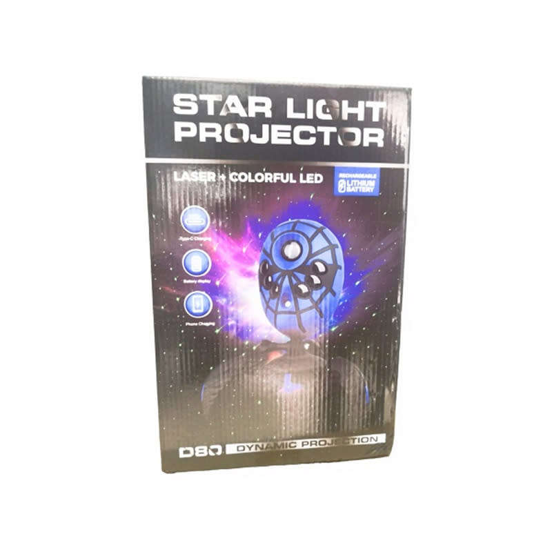 Rechargeable D80 LED+Laser Nebula Light Spider Starlight Projector