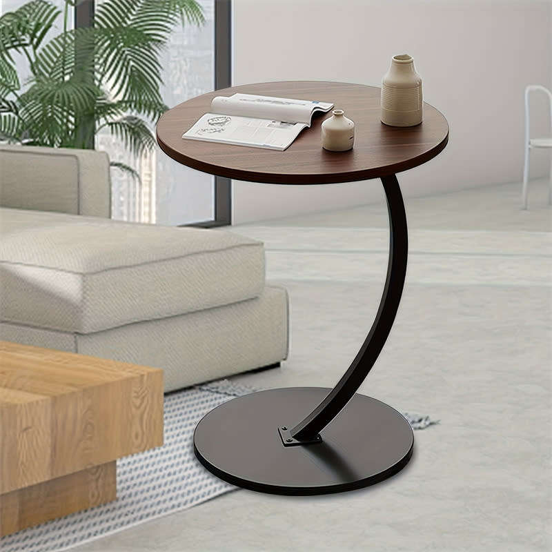 Modern Fashion C Shape Side Table Terrace Coffee Table Round Home Creative Design Simple Bedside