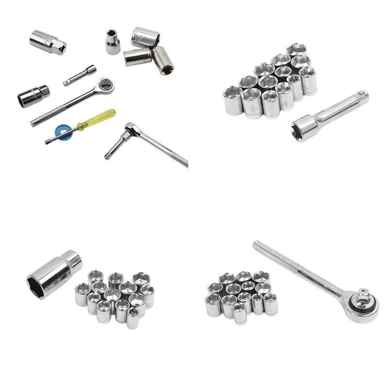 40 in 1 Combination Socket Wrench DIY Hand Tool Ratchet Socket Bolt Handle Set for Motorcycle Bike