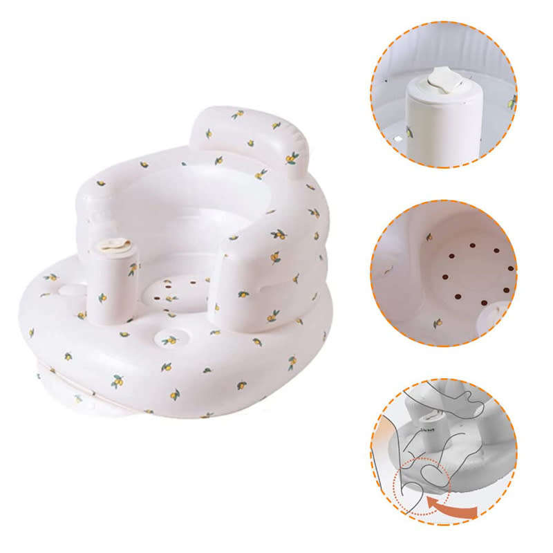 PVC Baby Bath Chair Seat, Baby Inflatable Air Sofa, Suitable for 3-36 Months Baby Inflatable Seat