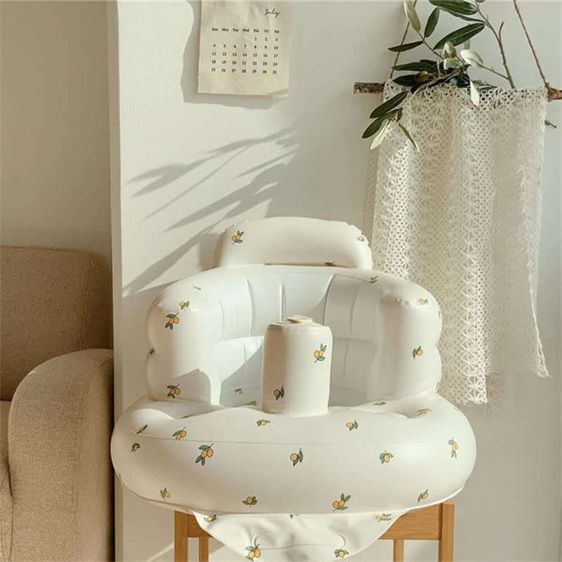 PVC Baby Bath Chair Seat, Baby Inflatable Air Sofa, Suitable for 3-36 Months Baby Inflatable Seat