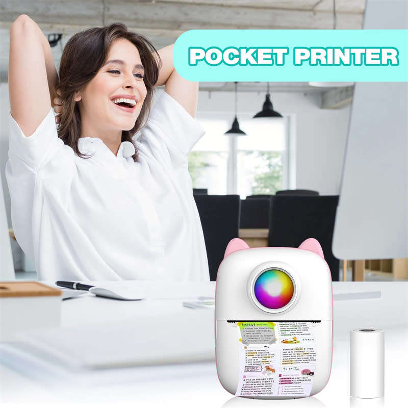 Portable Pocket Photo Printer Multi-Function Mini Wireless Printer