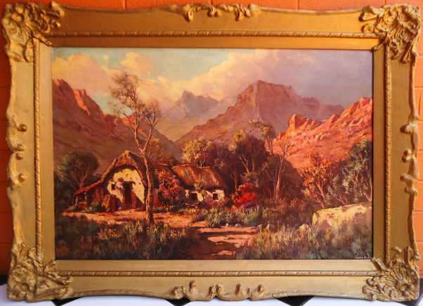 TINUS DE JONGH OLEOGRAPH PRINT IN ORIGINAL FRAME