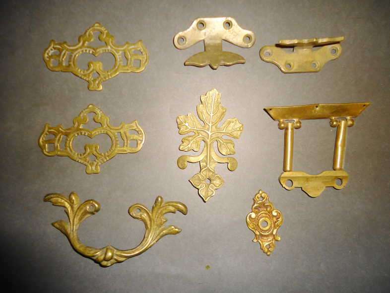 Vintage brass handles and other hardware