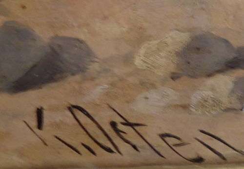 ANTIQUE OIL PAINTING IN ORIGINAL CARVED FRAME