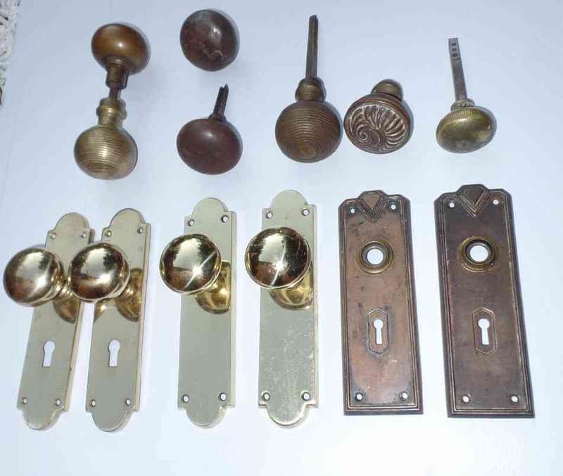 VINTAGE BRASS & COPPER DOOR HANDLES