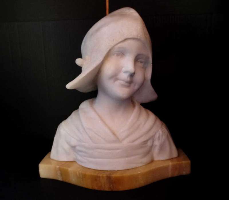 SIGNED HOFKUNSTANSTALT KOCHENDORFER MUNCHEN ALABASTER BUSTS - REDUCED!