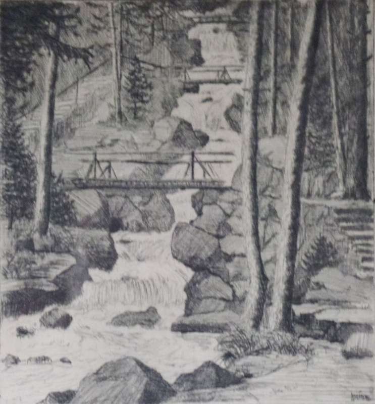 VINTAGE ETCHING - SIGNED