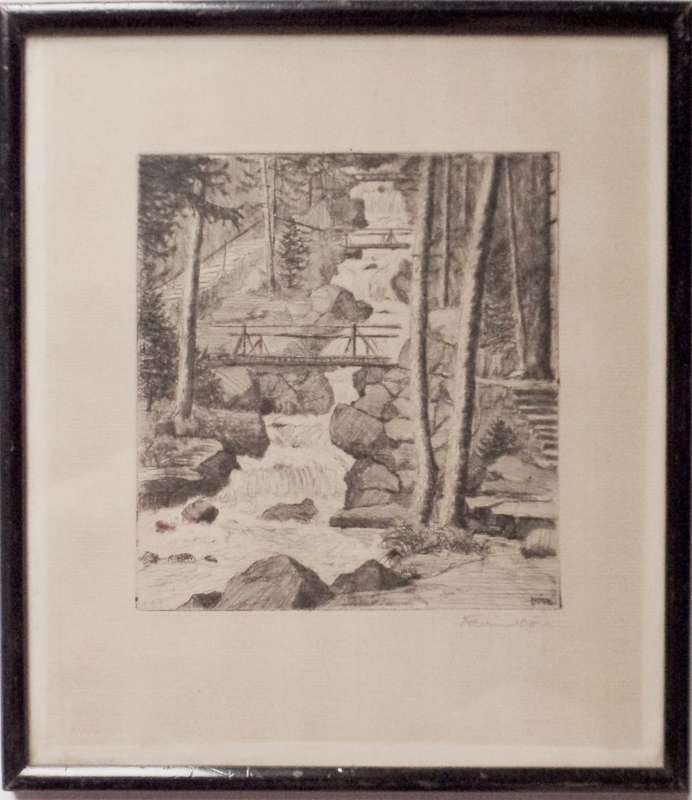 VINTAGE ETCHING - SIGNED