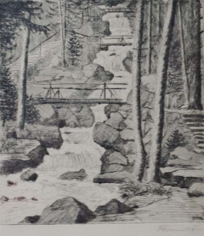 VINTAGE ETCHING - SIGNED
