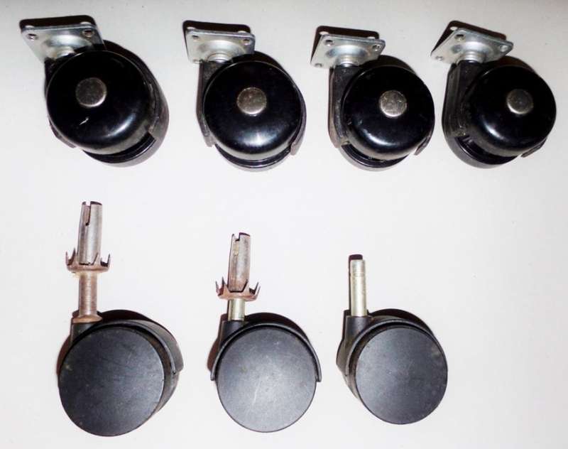 SWIVEL CASTOR WHEELS FOR FURNITURE X 9