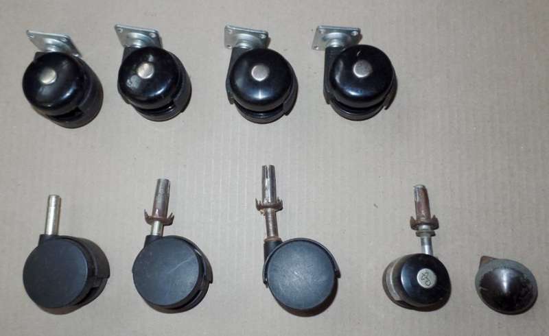 SWIVEL CASTOR WHEELS FOR FURNITURE X 9