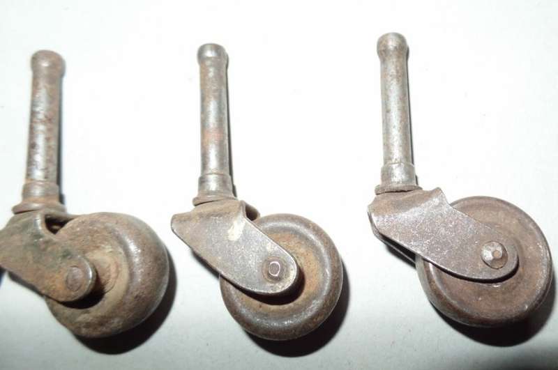 VINTAGE METAL FURNITURE CASTORS X 13
