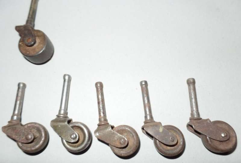 VINTAGE METAL FURNITURE CASTORS X 13