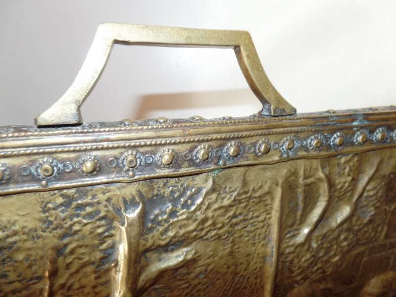 ANTIQUE DUTCH BRASS FIRESCREEN