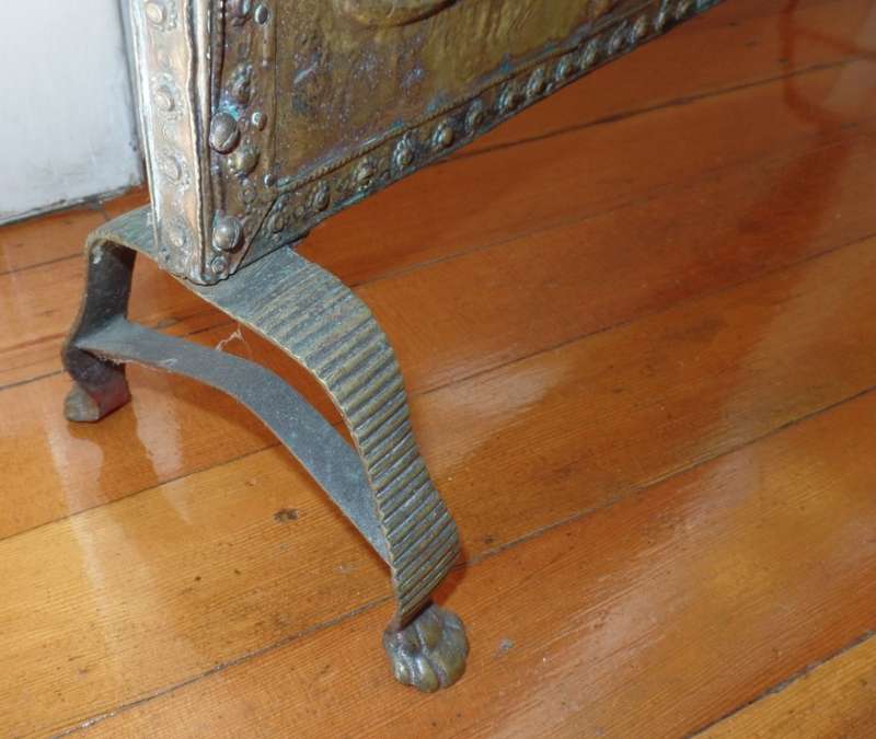 ANTIQUE DUTCH BRASS FIRESCREEN