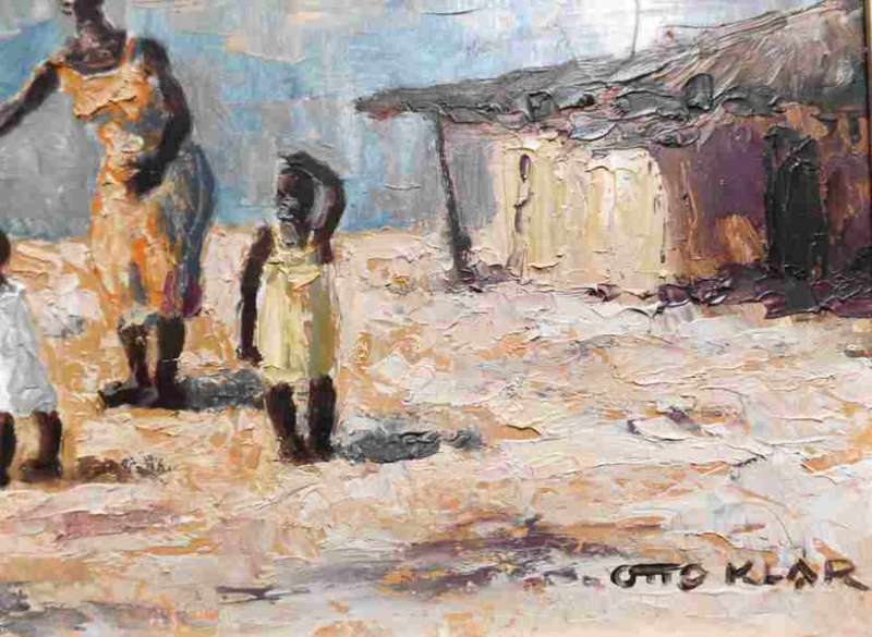 Otto Klar - oil - Lesotho - 61.5 cm x 28. cm - Reduced