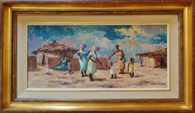 Otto Klar - oil - Lesotho - 61.5 cm x 28. cm - Reduced