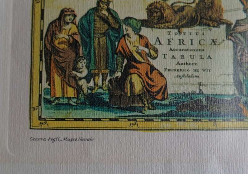 FREDERICK DE WIT - TOTIUS AFRICAE ACCURATISSIMA TABULA LITHOGRAPH MAP