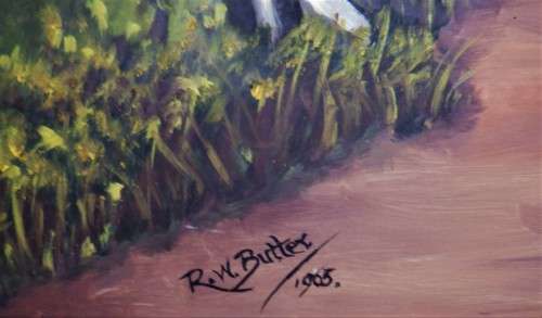 RW Butler framed oil painting