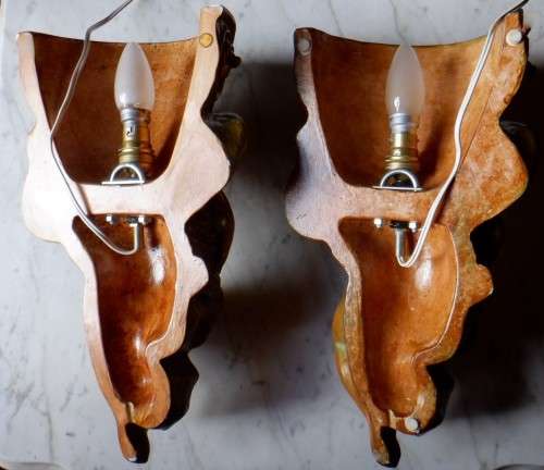 Vintage Pair of Cherub wall lights / sconces