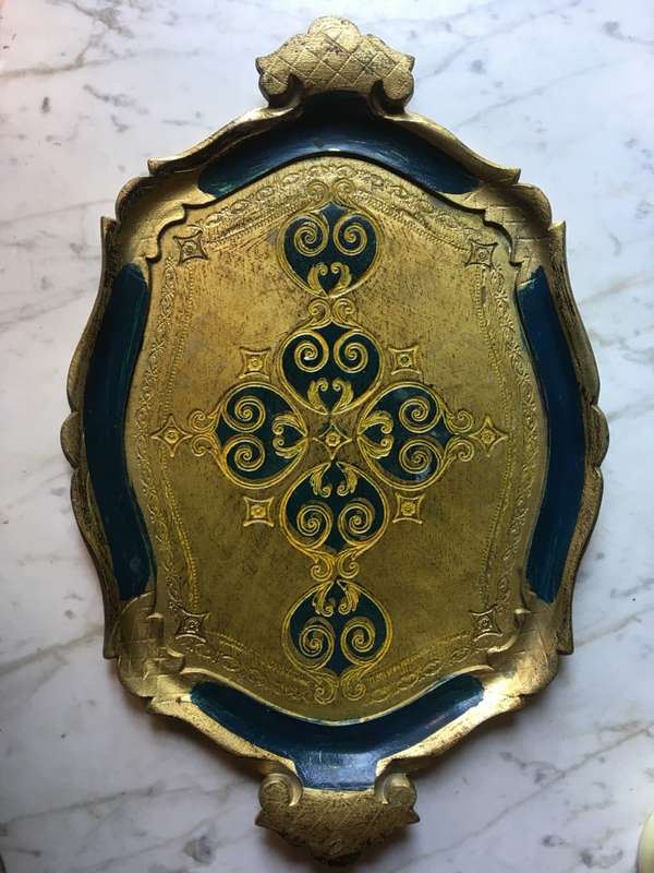Vintage Florentine painted tray